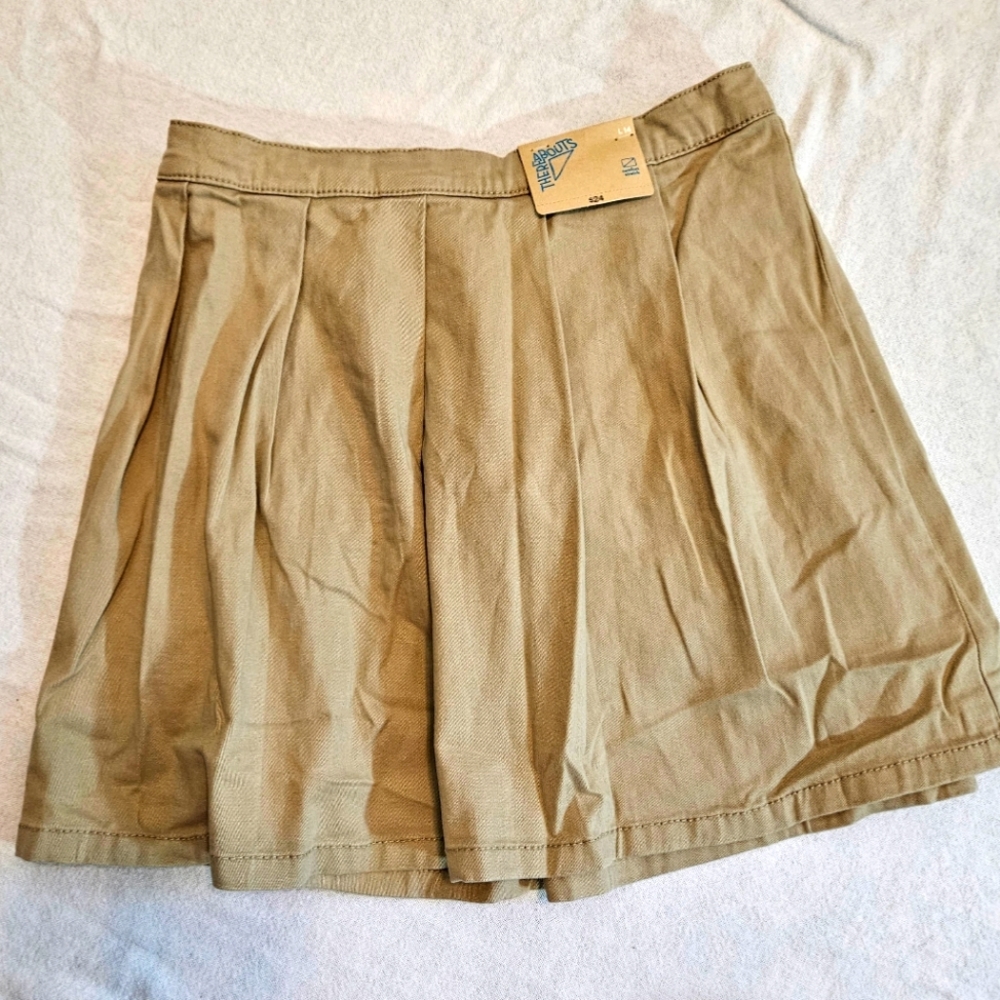 Khaki uniform skirt with shorts Size 12 New